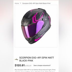 Ladies Champion Scorpion EXO-491 Spin helmet